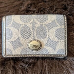SOLD*** Vintage Coach Blue And Silver WalletSOLD***